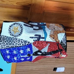 Bali Gem Westrrn Sequin Vest